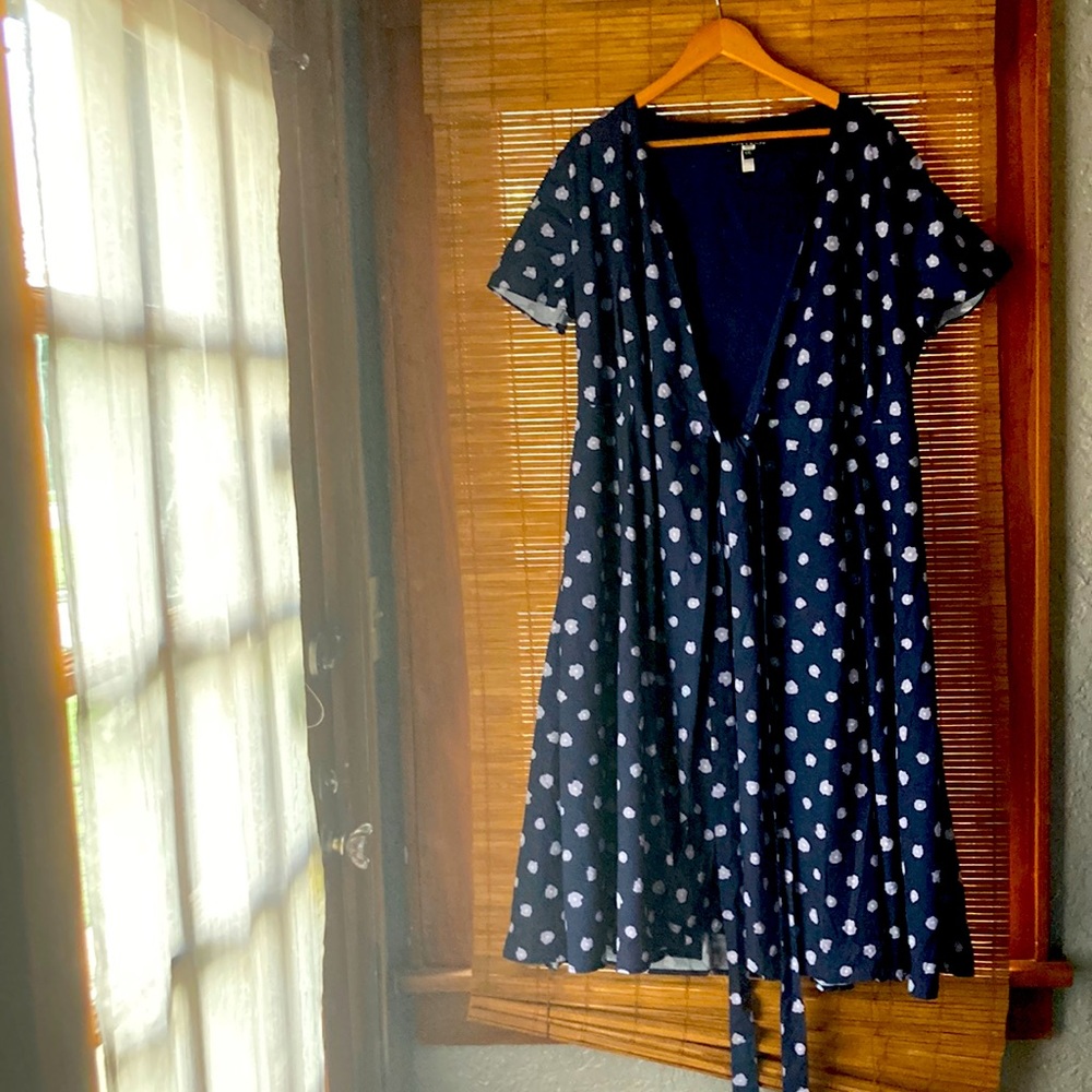 Floral, wrap-around dress